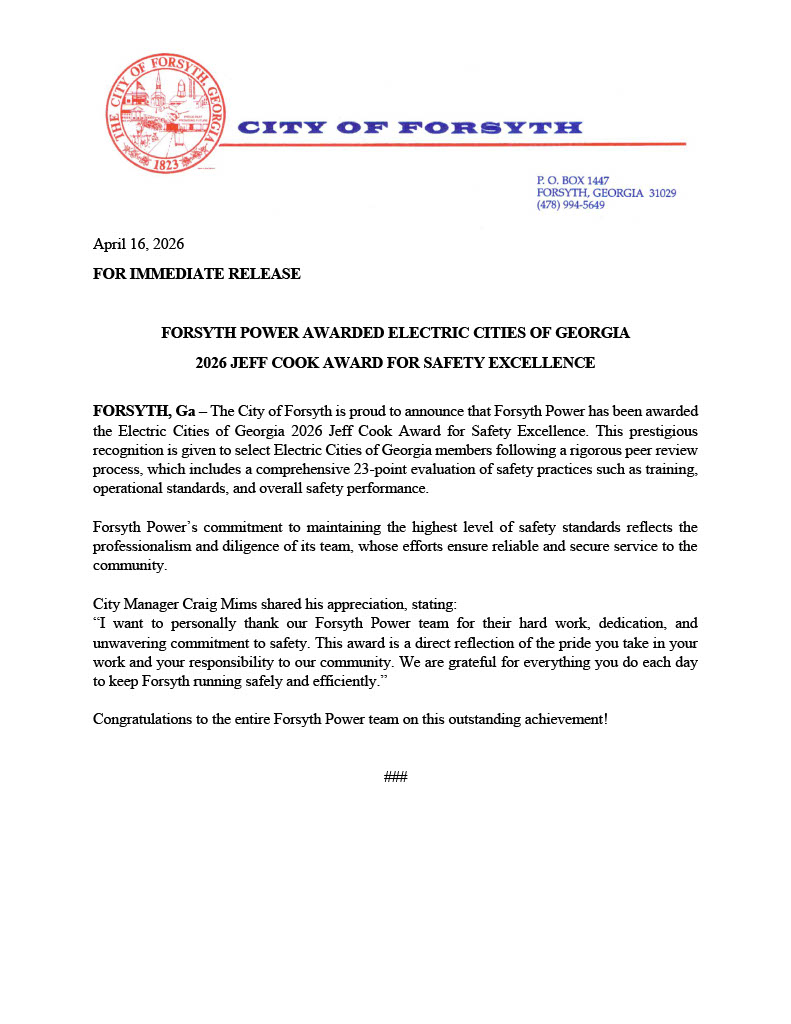 Press release for 2026 Jeff Cook Award for Safety Excellence